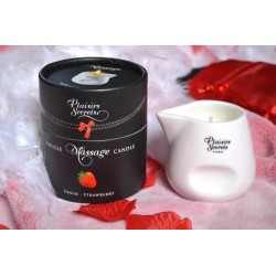 BOUGIE DE MASSAGES PLAISIRS SECRETS parfum fraise