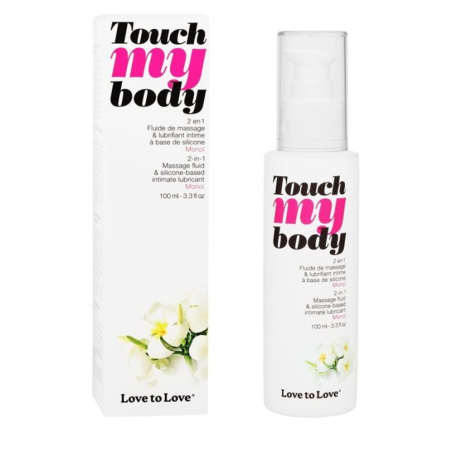 Bien-être HUILE DE MASSAGE SILICONE "TOUCH MY BODY" 2 EN 1 PARFUM MONOI