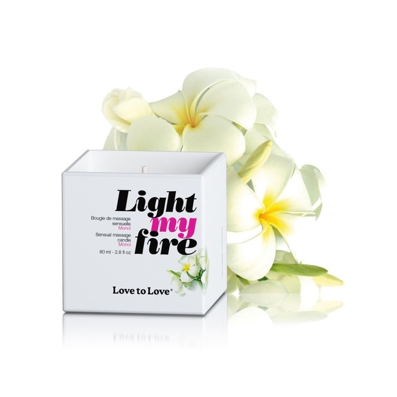 Bien Etre BOUGIE DE MASSAGE LIGHT MY FIRE AU MONOI DE LOVE TO LOVE