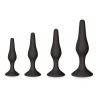 Plugs & Chapelets Anals KIT DE 4 PLUGS ANAL NOIRS AVEC VENTOUSES SOFT PLUG DE GLAMY