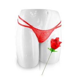 Jeux et Livres CULOTTE STRING EN FORME DE ROSE ROUGE