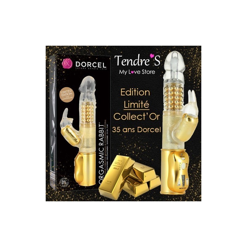 Love toys RABBIT "ORGASMIC" GOLD DE "DORCEL"