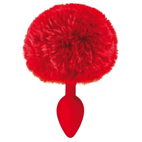 Plugs & Chapelets Anals PLUG QUEUE DE LAPIN POMPON ROUGE DE "SWEET CARESS"