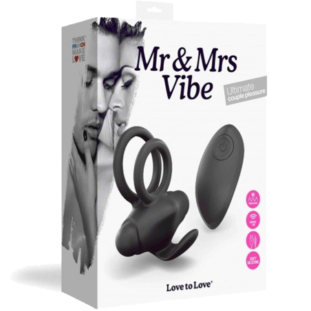 Love toys COCKRING VIBRANT AVEC TELECOMMANDE "MR &MRS VIBE" DE "LOVE TO LOVE"
