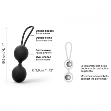Love toys BOULES DE GEISHA FUSHIA DUAL BALLS DE DORCEL