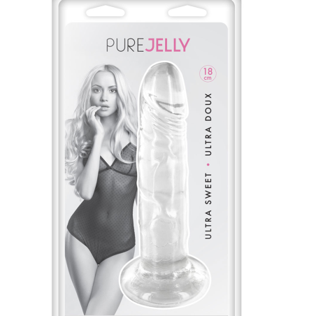 Love toys PURE JELLY TRANSPARENT A VENTOUSE 18 cms Love toys PURE JELLY TRANSPARENT A VENTOUSE 18 cms