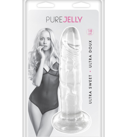 Love toys PURE JELLY TRANSPARENT A VENTOUSE 18 cms