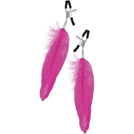 ACCESSOIRES PINCES A SEINS PLUMES ROSES DE "SWEET CARESS"