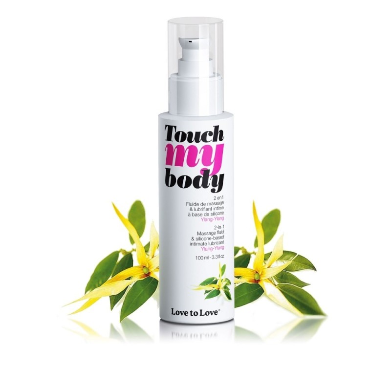Bien Etre HUILE DE MASSAGE SILICONE "TOUCH MY BODY" 2 EN 1 PARFUM YLANG YLANG