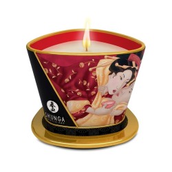 BOUGIE DE MASSAGES SHUNGA parfum vin petillant a la fraise