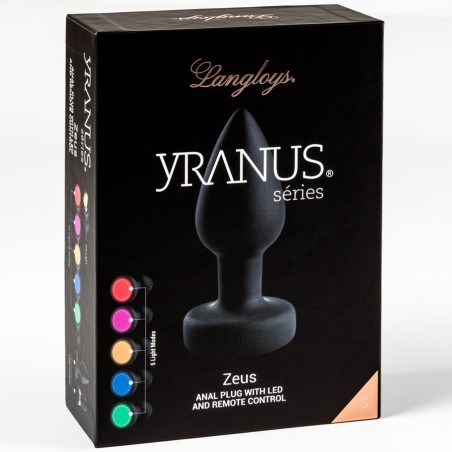 Plugs & Chapelets Anals PLUG VIBRANT "ZEUS" AVEC LED A TELECOMMANDE DE "YRANUS" TAILLE L