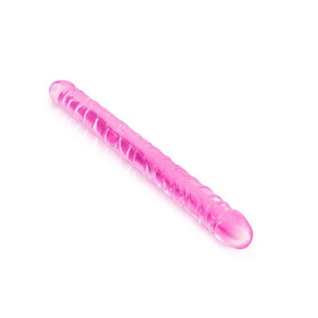 Love toys PURE JELLY DOUBLE DONG TRANSPARENT ROSE 34 CM