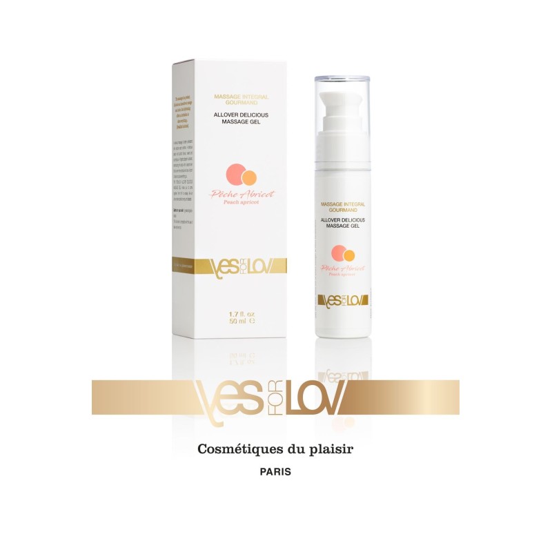 GEL DE MASSAGE LUBRIFIANT PARFUM PECHE ABRICOT DE "YESFORLOVE"