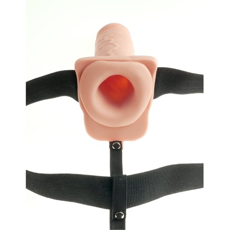 Love toys LOVE TOY CEINTURE VIBRANT 7" HOLLOW RECHARGEABLE DE "FETISH FANTASY SERIES"