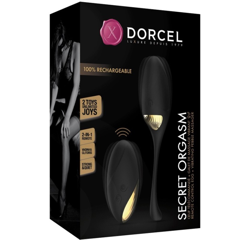Love toys OEUF VIBRANT 2 EN 1 SECRET ORGASM NOIR DE DORCEL
