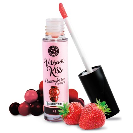 Bien-être GLOSS COMESTIBLE EFFET VIBRANT AU CHEWING GUM FRAISE DE "SECRET PLAY"