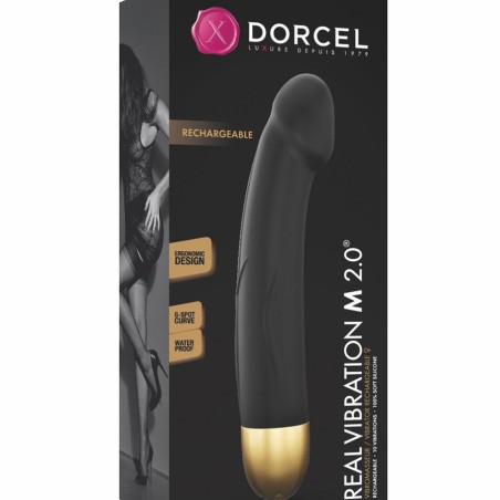 Love toys REAL VIBRATION M 2.0 RECHARGEABLE Noir & Or DE DORCEL