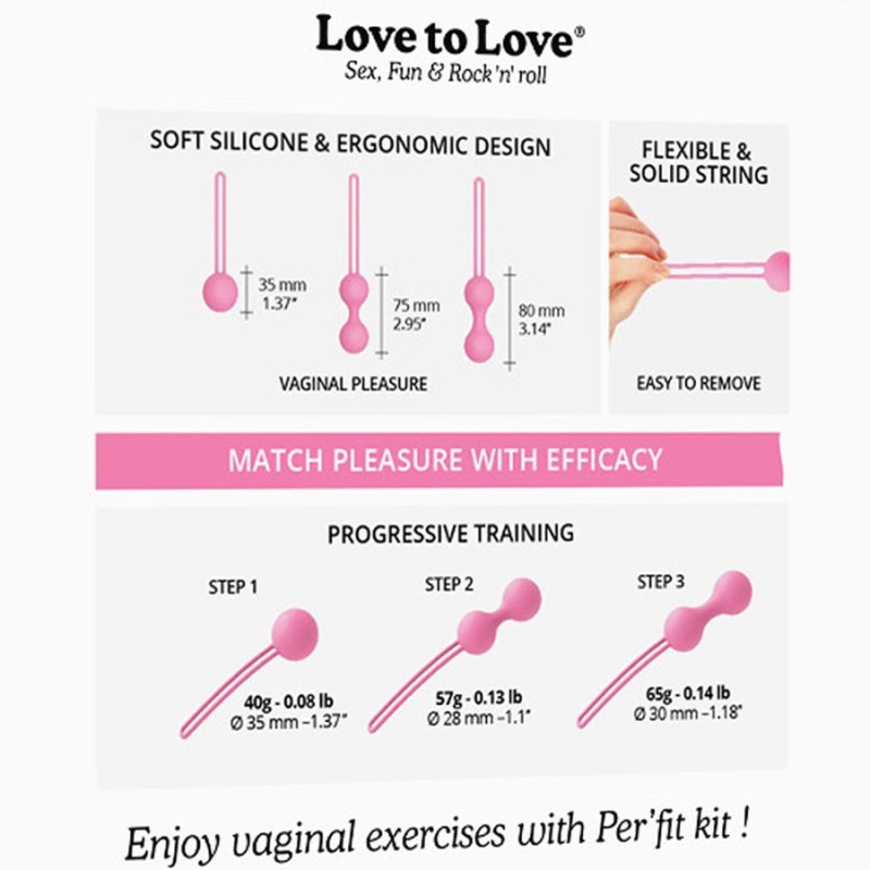 Love toys BOULES DE GEISHA ROSES PER FIT KIT DE LOVE TO LOVE
