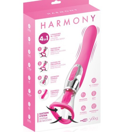 Love toys STIMULATEUR FUSHIA "HARMONY" 4 EN 1 DE "YOBA"