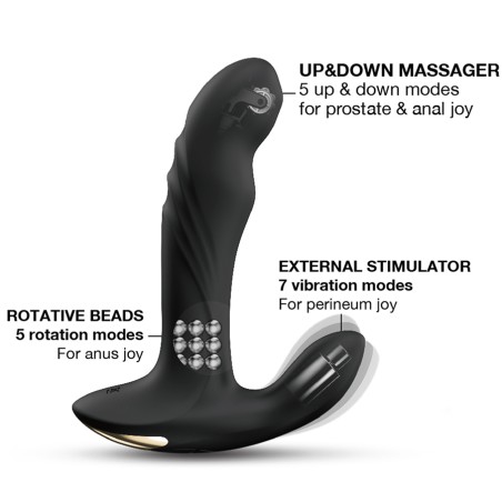 Love toys STIMULATEUR PROSTATIQUE VA ET VIENT ROTATIF VIBRANT "MULTI P-JOY" DE "DORCEL"