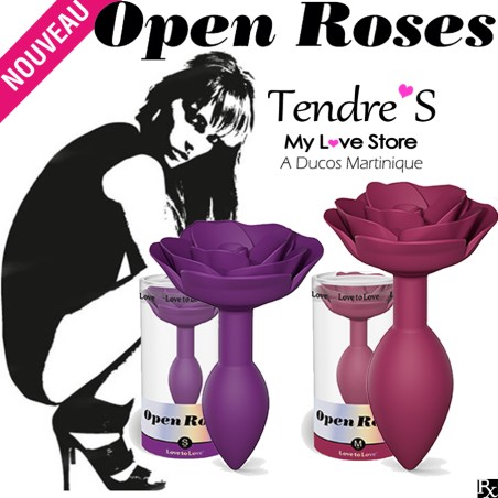 Plugs & Chapelets Anals PLUG "OPEN ROSES" TAILLE:M DE "LOVE TO LOVE"