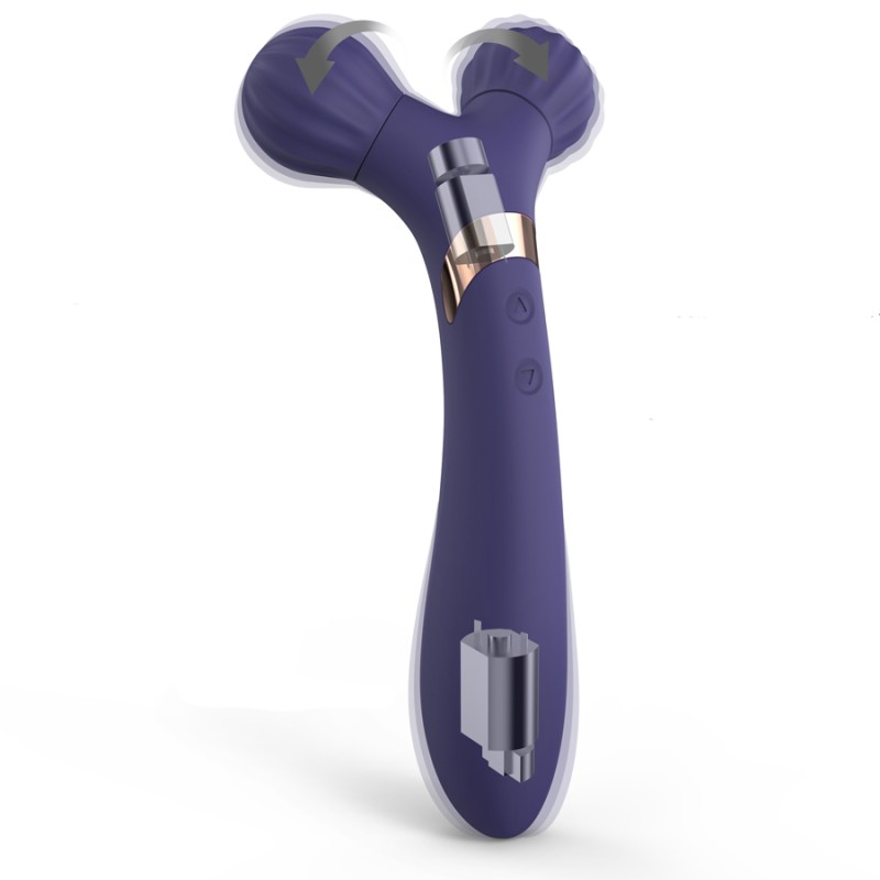 Love To Love Fireball Forked Vibrator - Midnight Indigo