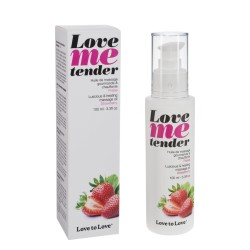 Bien Etre HUILE DE MASSAGE LOVE ME TENDER COMESTIBLE A EFFET CHAUFFANT PARFUM FRAISE